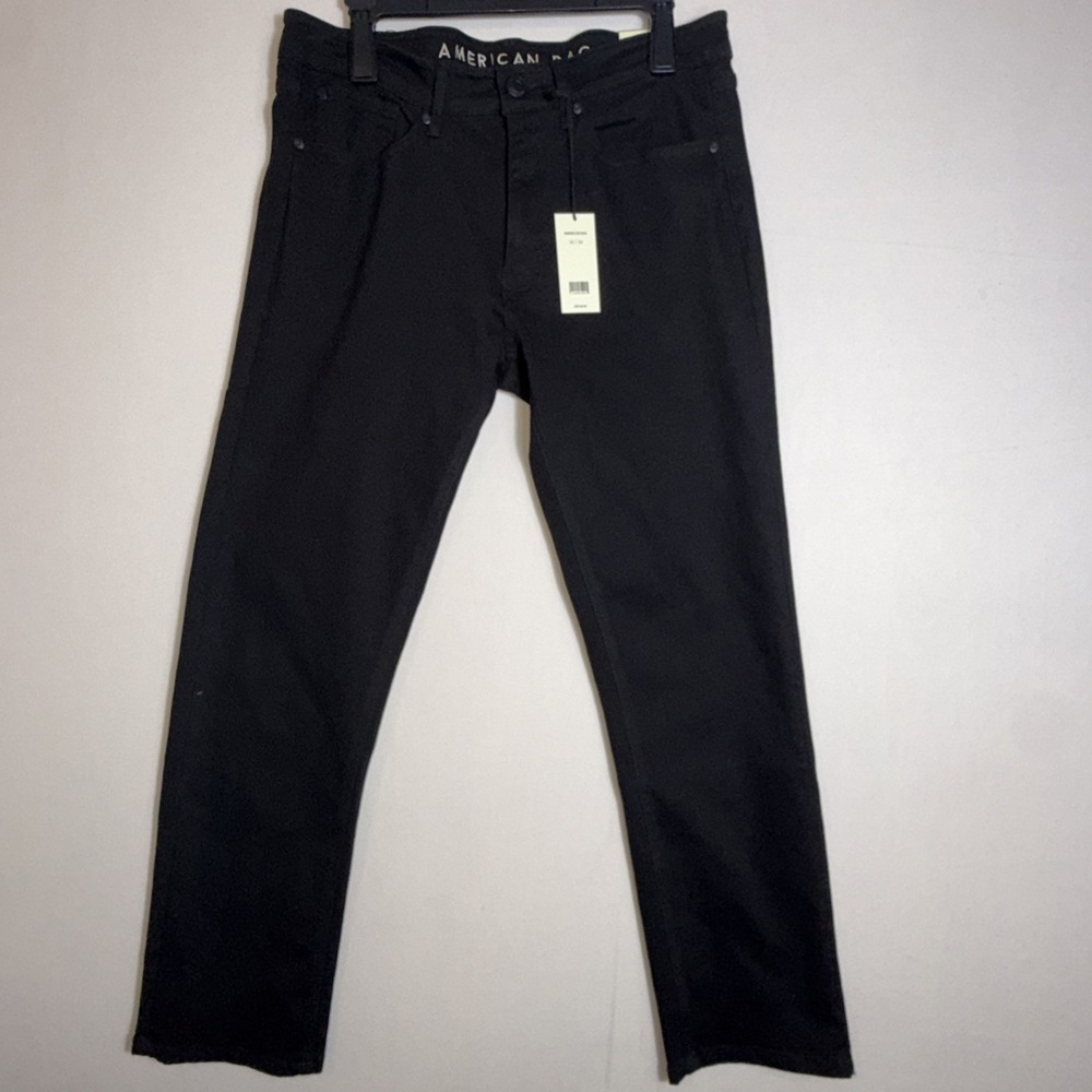 American Rag Jeans Mens 32(33)X30 Black Slim Fit Comfort Stretch Denim Pants NWT